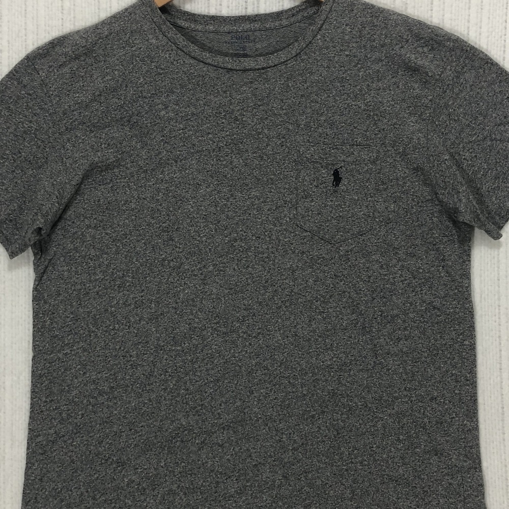 Polo Ralph Lauren Mens XL Gray Heather Short Sleeve Pocket T-Shirt Cotton
